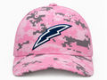 Pinked Out Lightning Cap with White Outline on Navy Lightning Bolt