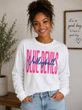 Blue Devils Script Volleyball Crewneck